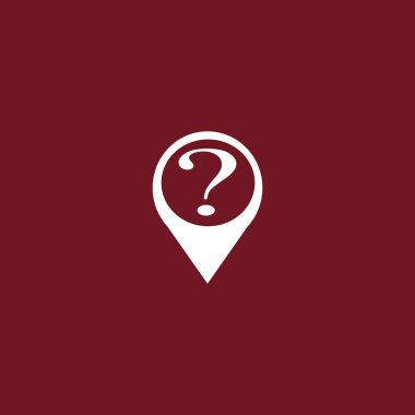 soru işareti basit simge vektör çizim