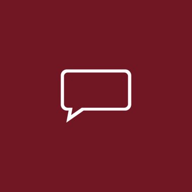 Konuşma balonu düz stil simgesinin, vektör çizim  