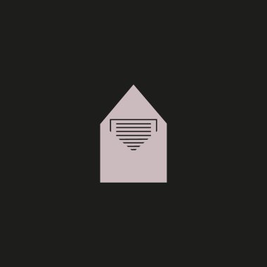 mektup zarfının minimalist vektör simgesi