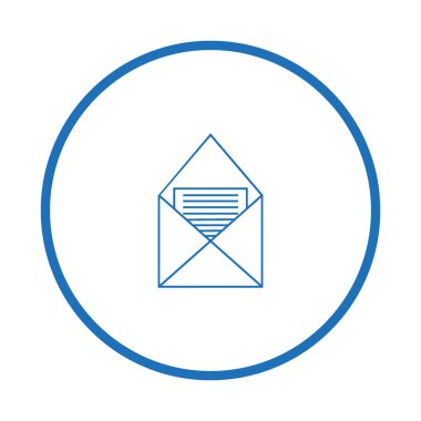 mektup zarfının minimalist vektör simgesi