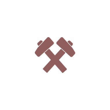 Balyozlar, vektör çizim minimalist simgesi