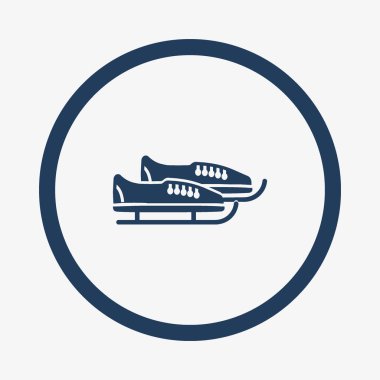 buz pateni düz simgesi, vektör çizim 