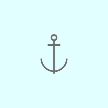 Çapa düzlüğü simgesi, vektör illüstrasyonu