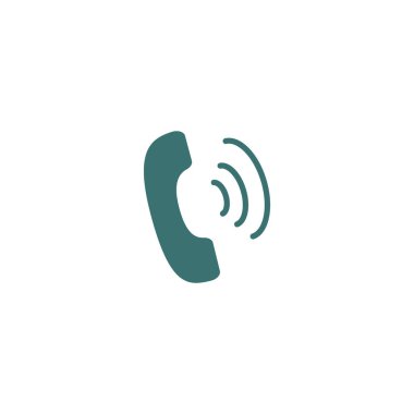 eski telefon düz simgesi, vektör, illüstrasyon 