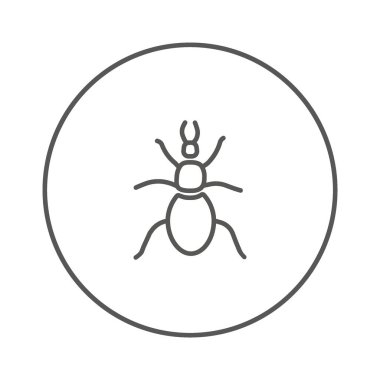 geyik böceği düz simgesi, vektör, illüstrasyon