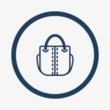 kadın el çantası düz simgesi 