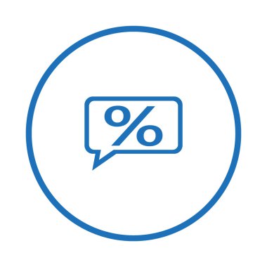 Konsept alışveriş yüzde simgesi