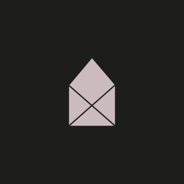 mektup zarfının minimalist vektör simgesi