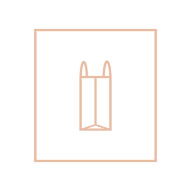 minimalist vektör simgesi alışveriş çantası