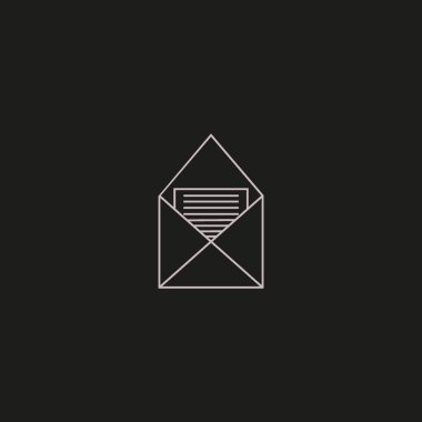 mektup zarfının minimalist vektör simgesi