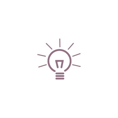 Akkor ampul düz simgesi, vektör, illüstrasyon  