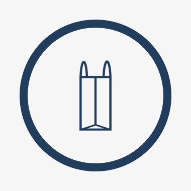 minimalist vektör simgesi alışveriş çantası