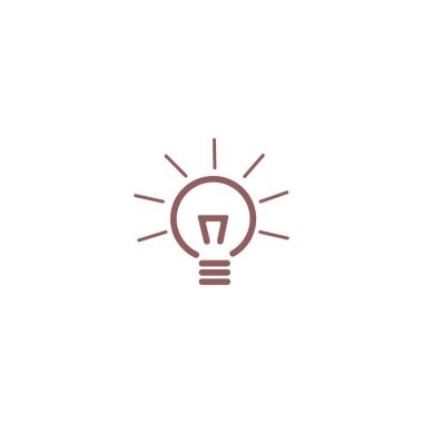 Akkor ampul düz simgesi, vektör, illüstrasyon  