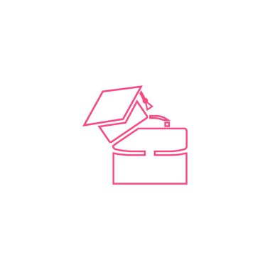 Bekarlığa veda kap Logo şablonu ile modern bavul