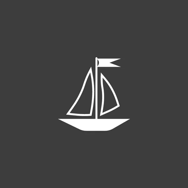 Човен Знаком Долара Вітрило Векторні Ілюстрації — стоковий вектор