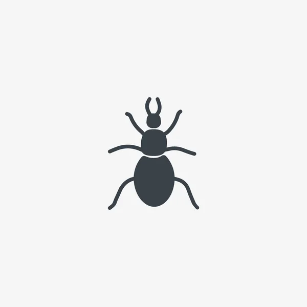 Stag Beetle Icône Plate Vecteur Illustration — Image vectorielle