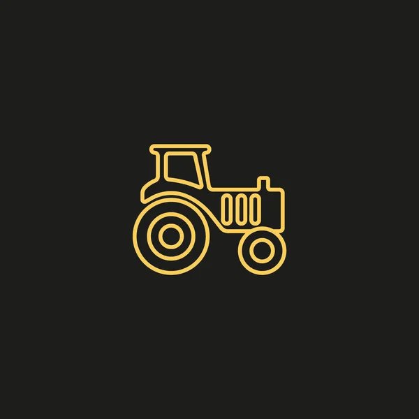 Traktor Flaches Symbol Vektorillustration — Stockvektor