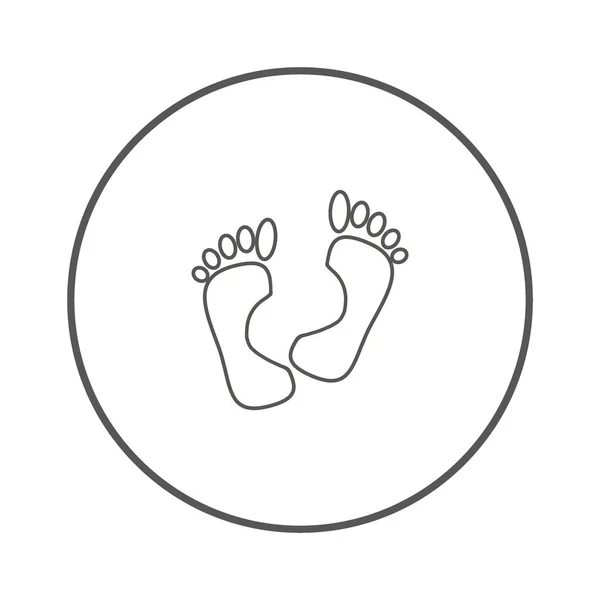 Illustrazione Vettoriale Delle Impronte Umane — Vettoriale Stock