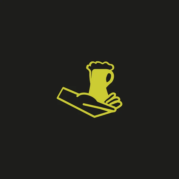 Bier Flach Symbol Vektor Illustration — Stockvektor