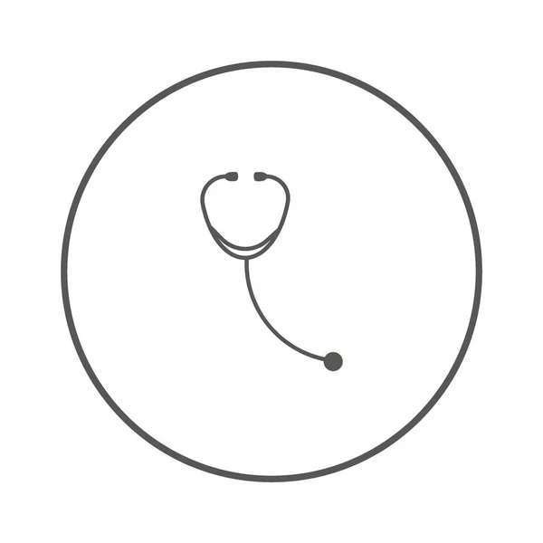 Stethoskop Flaches Symbol Vektor Abbildung Medizinkonzept — Stockvektor