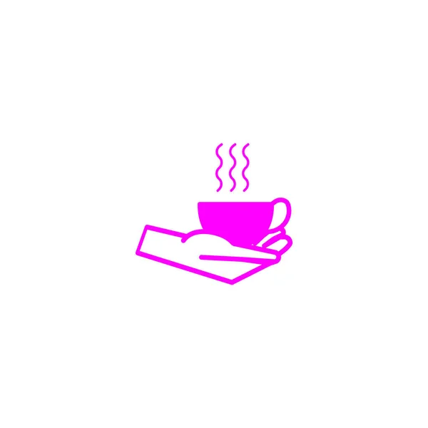 Вкусная Горячая Чашка Кофе Векторная Иллюстрация Чая — стоковый вектор