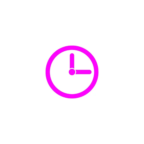 Uhr Vektor Minimalistisches Web Symbol — Stockvektor