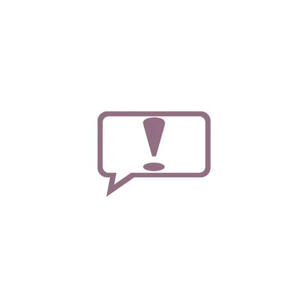 Ausrufezeichen Sprechblase Einfache Icon Vektor Illustration — Stockvektor