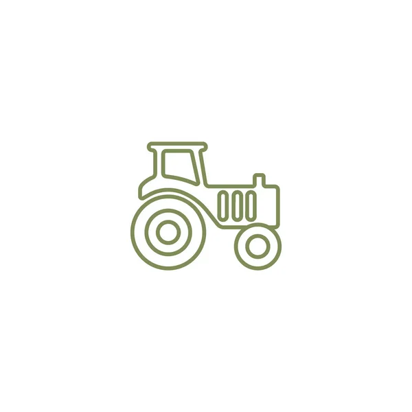 Tractor Platte Pictogram Vector Illustratie — Stockvector