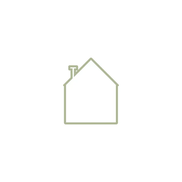 Icono Minimalista Casa Ilustración Vectorial — Vector de stock