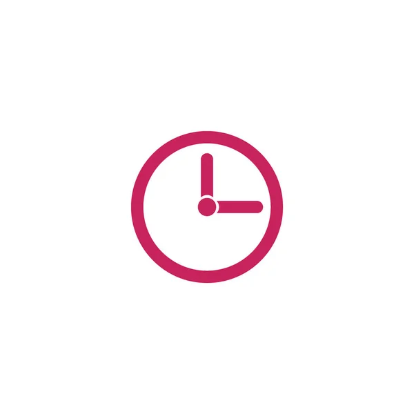 Uhr Vektor Minimalistisches Web Symbol — Stockvektor