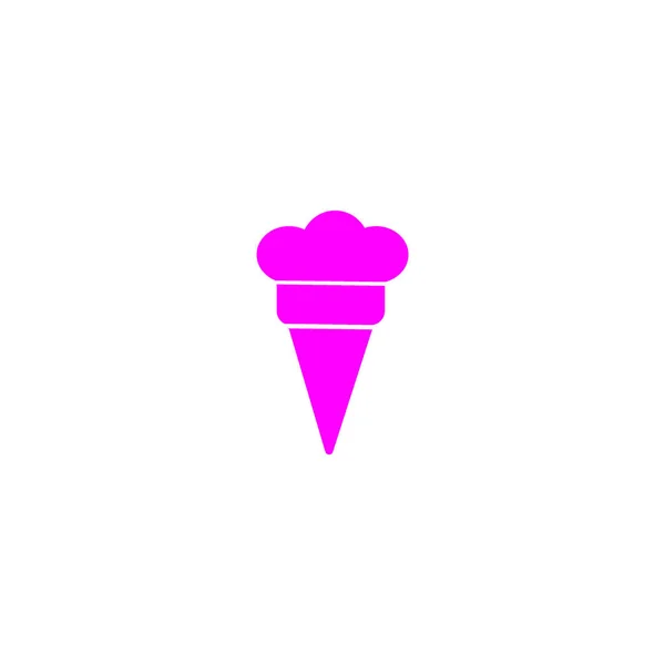 Icône Minimaliste Crème Glacée Illustration Vectorielle — Image vectorielle