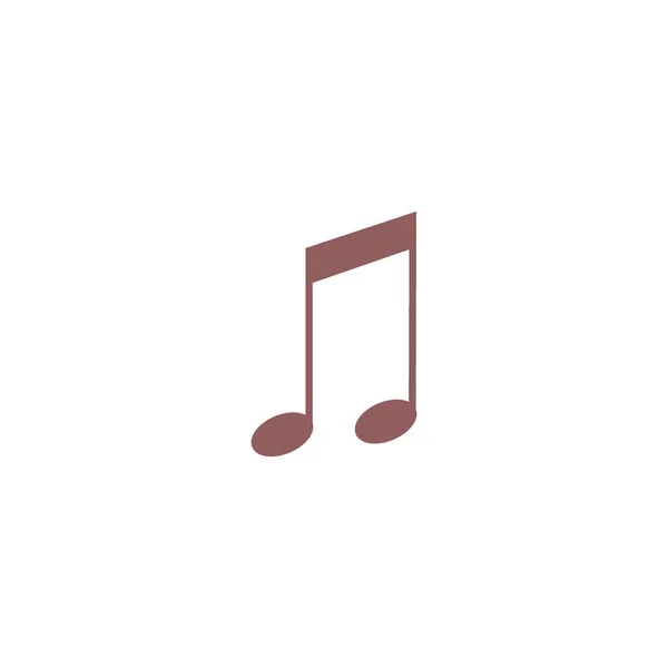 Minimalistisk Vektor Ikon Musik Symbolerna — Stock vektor
