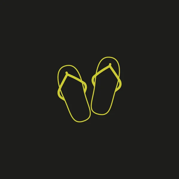 Flip Flops Platt Stilikon Vektorillustration — Stock vektor