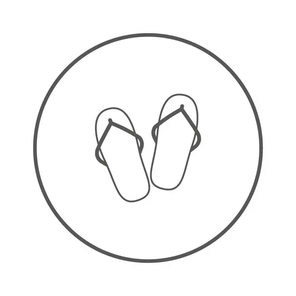 Flip Flops Platt Stilikon Vektorillustration — Stock vektor