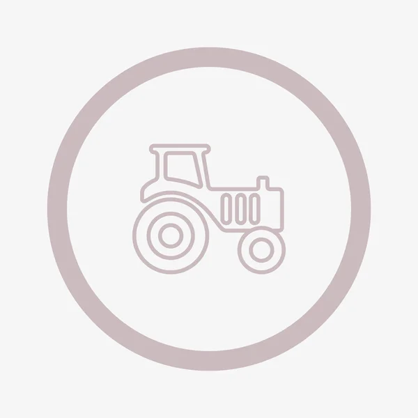 Traktor Flaches Symbol Vektorillustration — Stockvektor