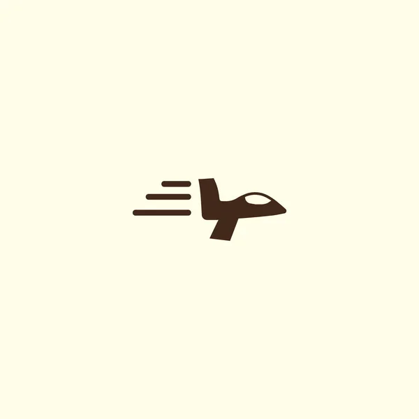 Vorlage Für Das Orientalische Flugzeug Logo — Stockvektor