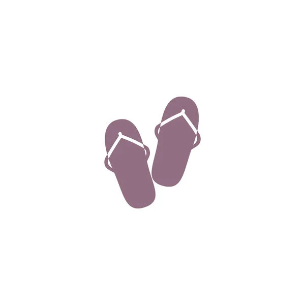 Minimalistische Icoon Van Slippers Vectorillustratie — Stockvector