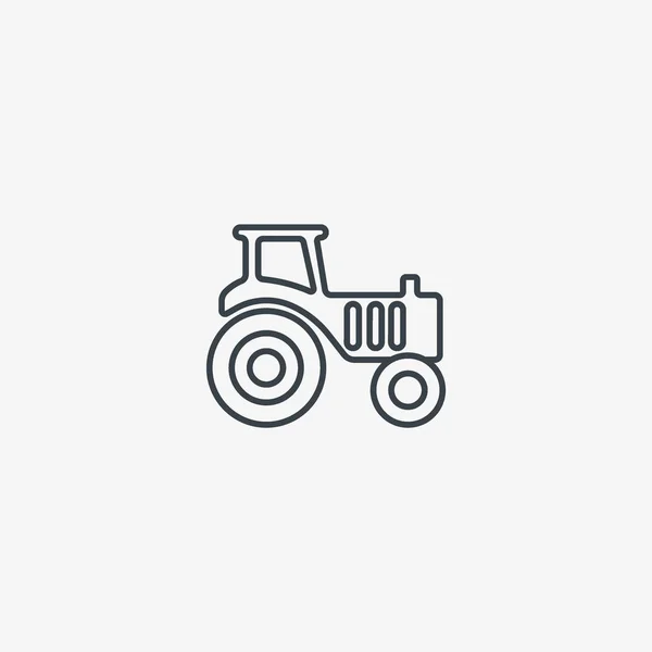 Traktor Platt Ikon Vektor Illustration — Stock vektor