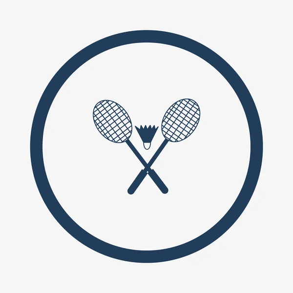 Schläger Und Federball Für Badminton Vektor Illustration — Stockvektor