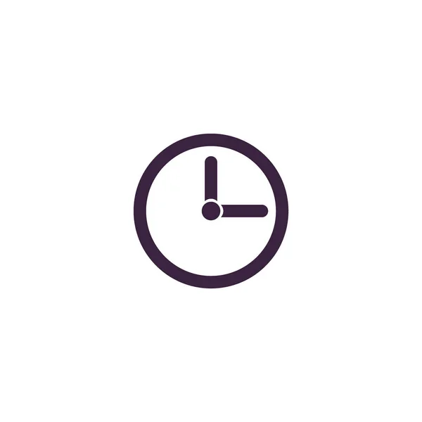 Vector Reloj Icono Web Minimalista — Vector de stock