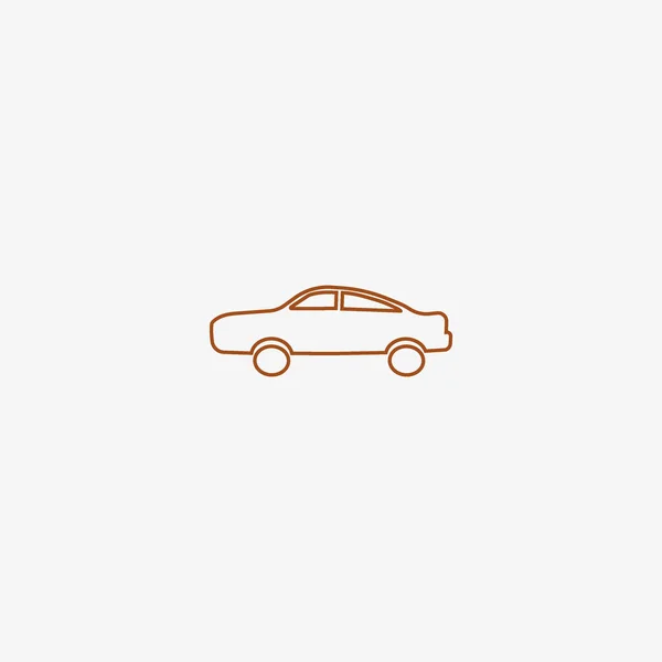 Minimalistic Vector Icon Passenger Car — Stock Vector