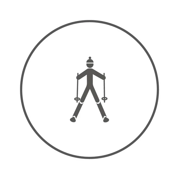 Иконка Лыжни Векторная Иллюстрация — стоковый вектор