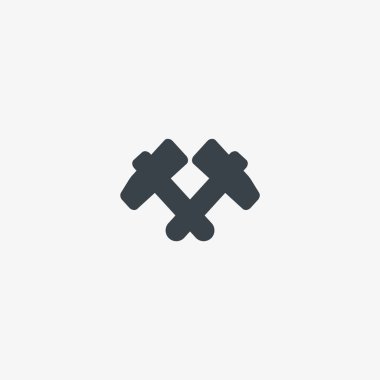 Balyozlar, vektör çizim minimalist simgesi