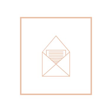 mektup zarfının minimalist vektör simgesi