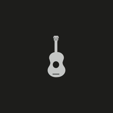Gitar web simgesi, vektör çizim 