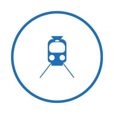 simge lokomotif tren yolu, tren vektör çizim üzerinde 