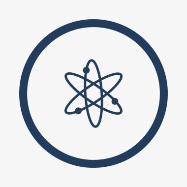 Moleküler bileşik düz simgesi, vektör, illüstrasyon