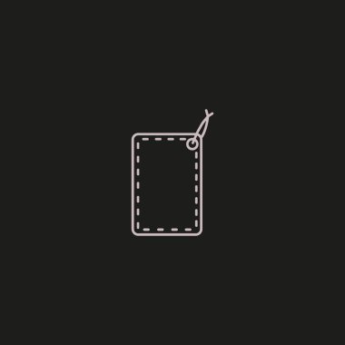 asmak etiketi düz simgesi, vektör çizim 