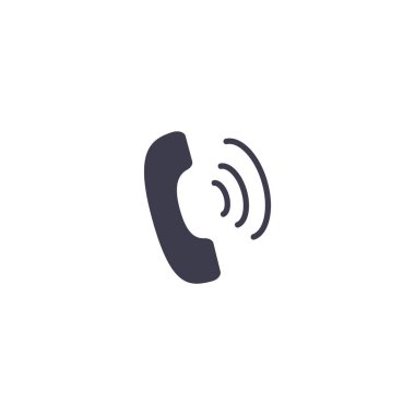 eski telefon düz simgesi, vektör, illüstrasyon 