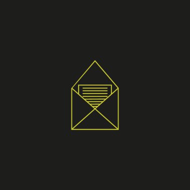 mektup zarfının minimalist vektör simgesi